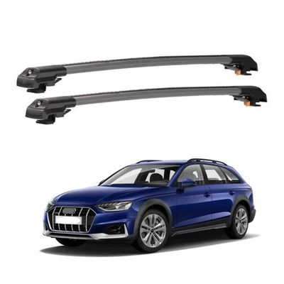 Roof Racks for Audi A4 ALLROAD B9 SW (2016–2025) Lockable Cross Bars 2 pcs Gray Foto 1 de 4