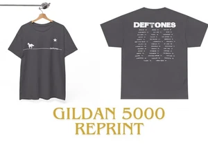 T-shirt Deftones bianca Pony Tour ristampa antracite maglietta stile classico S-5XL - Foto 1 di 6