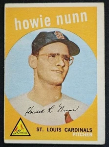 1959 Topps #549 Howie Nunn St. Louis Cardinals RC - VG - Picture 1 of 2