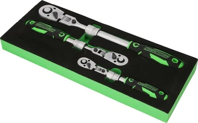 KS TOOLS COMPETITION Teleskop-Ratschen-Satz,3-tlg, 1/4"+3/8"+1/2" - Bild 1 von 4