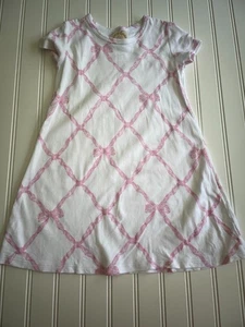 Girls Beaufort Bonnet Company Dress Size 5 White Pink Bows - Picture 1 of 3