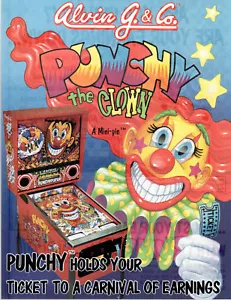 PUNCHY the CLOWN Original Promo Flipper Flyer ALVIN G. - Bild 1 von 2