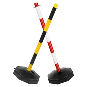 2 Pcs Warnposten Leitpfosten Mit Sockel Stoppanzeige Für Garagenautos - Bild 1 von 12