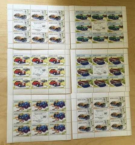 FULL SHEETS Sierra Leone 1984 625-30 - African Transport. - Set of Sheets - MNH Cover