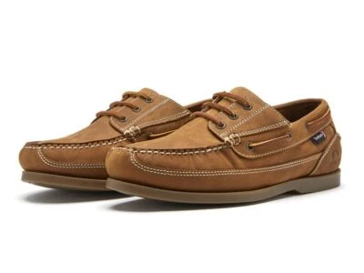 Chatham Men's Rockwell II G2 Leather Wide Fit Boat Deck Shoes - Walnut Nubuck - Image 1 of 4