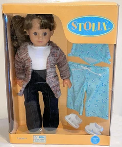 18" GOETZ STOLLE Posable Realistic Look Doll Brunette Hair AG Clothes Fit GOTZ - Picture 1 of 8