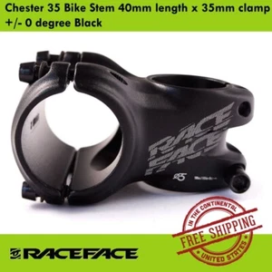 Race Face Chester 35 Bike Stem 40mm length x 35mm clamp +/- 0 degree Black - Picture 1 of 5