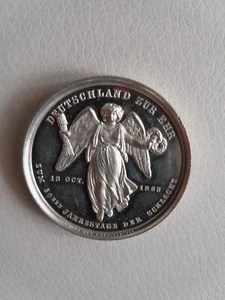 Medaille Völkerschlacht , 50. Jahrestag ,Loos und Fischer  ;1863 - Bild 1 von 4