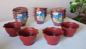 16pc Set Storage Essentials Dessert Ice Cream Fruit Cups Bowls Swirl Red NEW - Picture 1 of 4