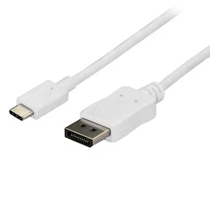 StarTech CDP2DPMM6W 6Ft USB C to DisplayPort 1.2 Adapter Converter White Cable - Picture 1 of 5