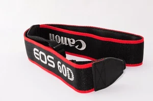 Canon EOS 60D Camera Official Neck Strap Black Red From Japan - Picture 1 of 12