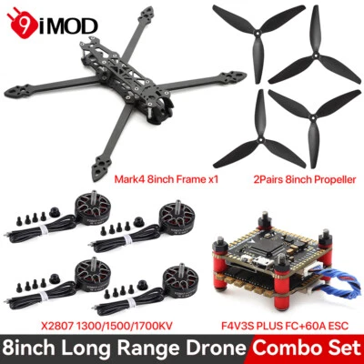 8" Carbon Fiber Drone Rahmen 375mm Radstand X2807 Brushless Motor Propellers Set - Bild 1 von 4