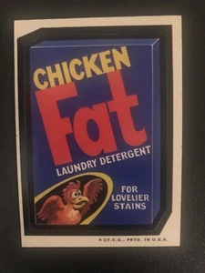 1973 ORIGINAL Wacky Packages Series 2 - CHICKEN FAT DETERGENT WHITE BACK - Picture 1 of 9