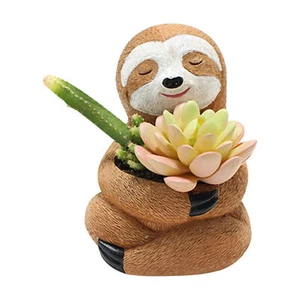 Sloth Flower Pot, Cute Animal Succulent Pots With Drainage No Including Plant - Picture 1 of 9