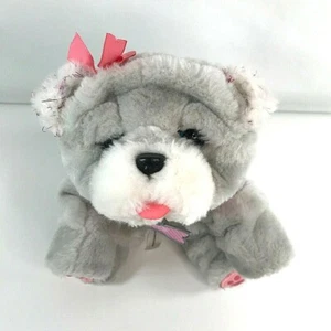 Little Live Pets Bella Interactive My Kissing Puppy Dog Gris Rosa Bulldog - Imagen 1 de 5