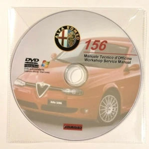 DVD MANUALE OFFICINA ALFA ROMEO 156 1.6-1.8-2.0-TS 2.5-3.2-V6 1.9-2.4JTD 8..20V - Foto 1 di 12