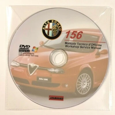 DVD MANUALE OFFICINA ALFA ROMEO 156 1.6-1.8-2.0-TS 2.5-3.2-V6 1.9-2.4JTD 8..20V - Immagine 1 di 4
