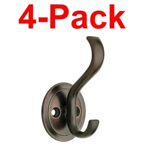 Brainerd 4er Pack Swooping Mantel & Hut Haken mit rundem Sockel, venezianische Bronze - Bild 1 von 2