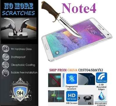 2.5D 9H REAL Tempered Glass Screen Protector Samsung Galaxy NOTE 4 Vitre Trempé  - Image 1 of 4