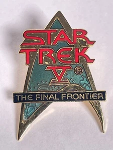 Prendedor de solapa esmaltado Star Trek V: The Final Frontier 1989 de colección - Imagen 1 de 7