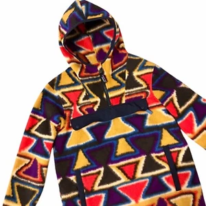 Patagonia Synchilla Cagoule Jacket Southwestern Aztec Print Hooded Kids Youth L - Picture 1 of 8