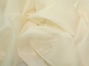 Superior Ivory Voile Curtain Wedding Drape Material Per Metre 150cm Wide - Picture 1 of 1