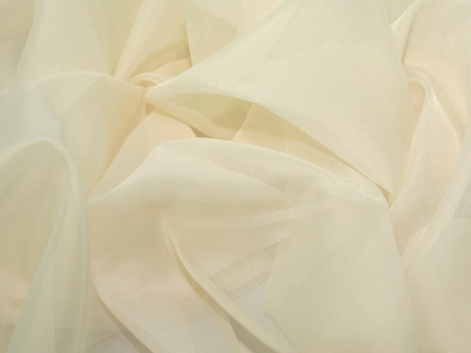 Superior Ivory Voile Curtain Wedding Drape Material Per Metre 150cm Wide - Image 1 of 1