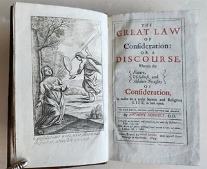 1694 GREAT LAW of CONSIDERATION antique in ENGLISH - Bild 1 von 6