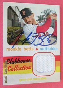 MOOKIE BETTS/2020 TOPPS HERITAGE#CCR-MB/CLUBHOUS COLLECTION/AUTOGRAPH/RELIC CARD - Picture 1 of 2