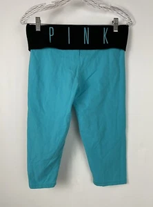 Victoria's Secret Rosa Yoga Calzas Cortas Medianas Azul Teal Negro Gimnasio Activo - Imagen 1 de 7