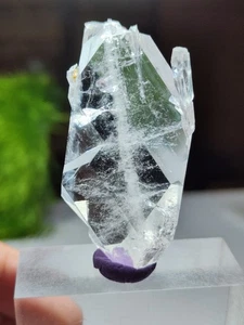 Faden Quartz DT Transparent Crystal Has Good Luster & Nice Termination - Picture 1 of 23