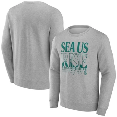 Men's  Gray Seattle Mariners Sea Us Rise Pullover Sweatshirt - Image 1 of 3
