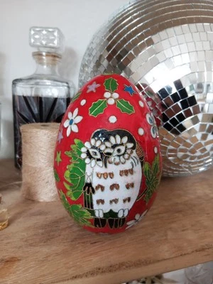 Oeuf Emaux Émail Cloisonné Sans Socle A Identifier  - Photo 1/4