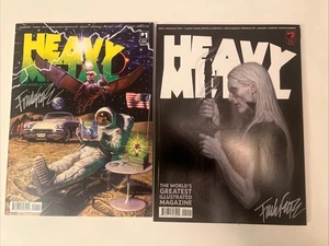 Rivista Heavy Metal #1A Hildebrandt e 2B Brom firmata da Frank Forte - Foto 1 di 15