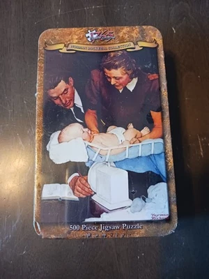 SEALED Norman Rockwell Collection 500 Piece Puzzle Weighing Baby - Image 1 of 3