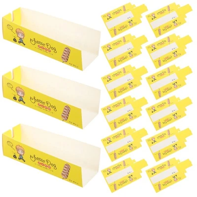  100 Pcs Takeaway Box Paper Boxes for Food Disposable Hot Dog Holders - Image 1 of 4