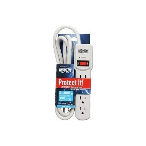 EATON TRIPP LITE SERIES MASTER-POWE TLP404 4OUT SURGE STRIP 4 FT CORD GRAY SURGE - Image 1 of 1