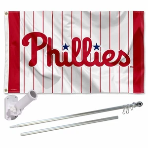 Philadelphia Phillies Pinstripes Flag Pole and Bracket Kit - Picture 1 of 8