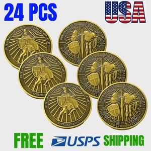 24 Stk. *Leg die ganze Rüstung Gottes an* EPHESER 6:13-17 Geschenkmünzen - Bild 1 von 2