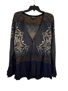 Pendleton Thomas Kay Collection Strickjacke Pullover Damen Large Aztec Navy Blau - Bild 1 von 9