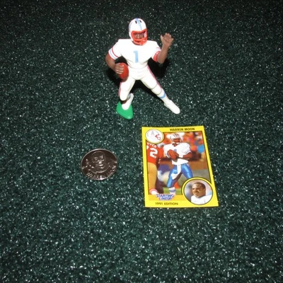 Starting Lineup 1991 Warren Moon Houston Oilers (open/loose) with card & coin - Image 1 of 4