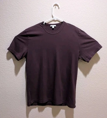 James Perse Standard T-Shirt Mens Burgundy SS Made USA Crew Neck - 1 EUC - Image 1 of 4