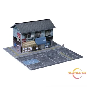 Diorama 1:64 modello garage illuminazione LED vista città strada panetteria negozio scena modello - Foto 1 di 14