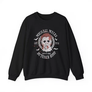 Michael Myers Unisex Sweatshirt mit Rundhalsausschnitt, Halloween Bekleidung, Horrorliebhaber […] - Bild 1 von 5