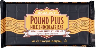 Trader Joe’s Pound Plus Milk Chocolate Bar with Caramel, Pretzel, Sea Salt - Image 1 of 3