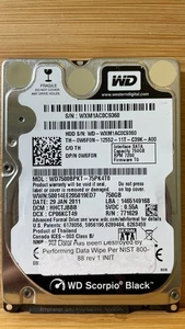 WD BLACK WD7500BPKT-75PK4T0 750GB 7200RPM SATA 2.5" dell# 0W6F0N - Picture 1 of 2