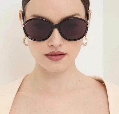 Gafas de sol para mujer Tom Ford FT1090 01A de colección raras negras redondas de gran tamaño Foto 1 de 4