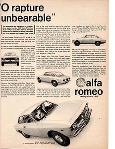 Alfa Romeo Giulia Sprint GT 1965 ~ Anuncio impreso original clásico - Imagen 1 de 1