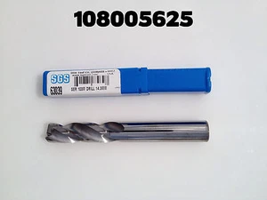 (.5600) 14.3MM JOBBER Carbide 150 Drill SGS NEW in Package of QTY 1 Overstock - Picture 1 of 3