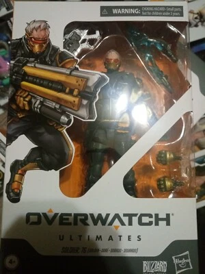 士兵 76 HASBRO OVERWATCH ULTIMATES 6 英寸活动人偶 2019 全新带盒 — 第 1/2 张图片